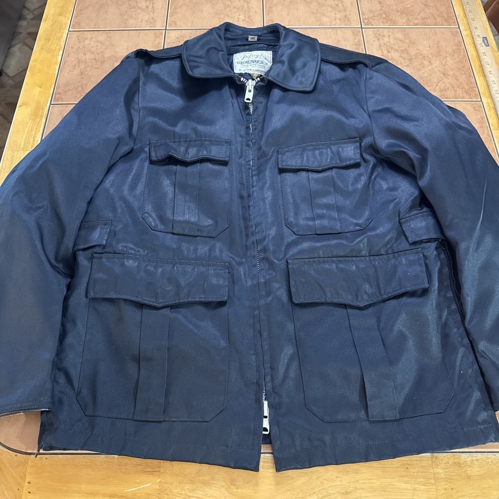 Vintage Tufnyl Blauer Jacket Blue Insulated Police Duty‎ Made USA 42R Zip Liner